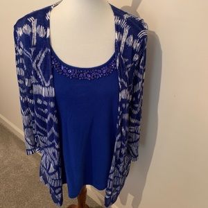 Chico’s 2 pc sweater/shell set